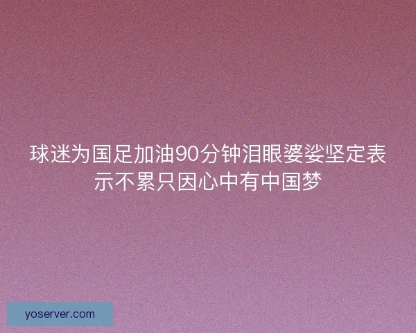 球迷为国足加油90分钟泪眼婆娑坚定表示不累只因心中有中国梦