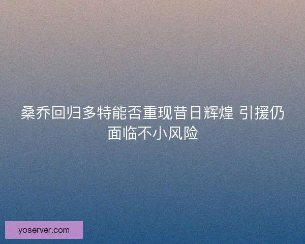 桑乔回归多特能否重现昔日辉煌 引援仍面临不小风险